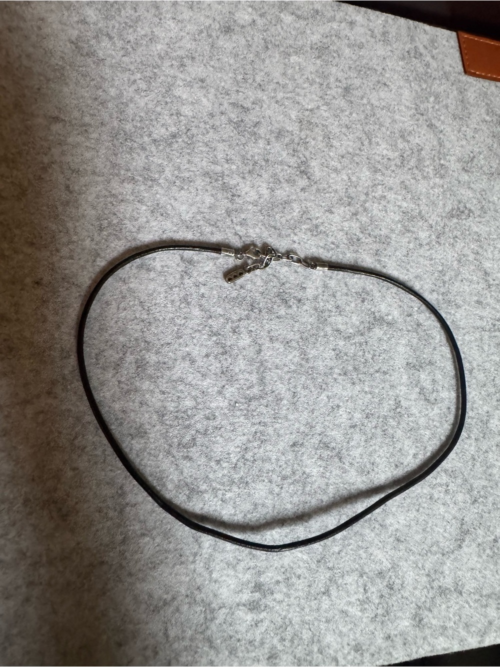 Black Leather Cord Choker Necklace - Pandora
